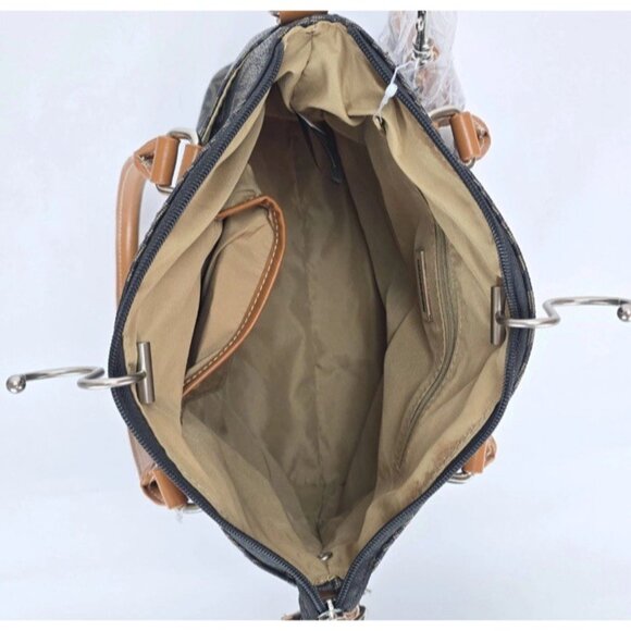 Giani Bernini Block Signature Mini Satchel - Brown Signature New With Tags - Picture 5 of 7